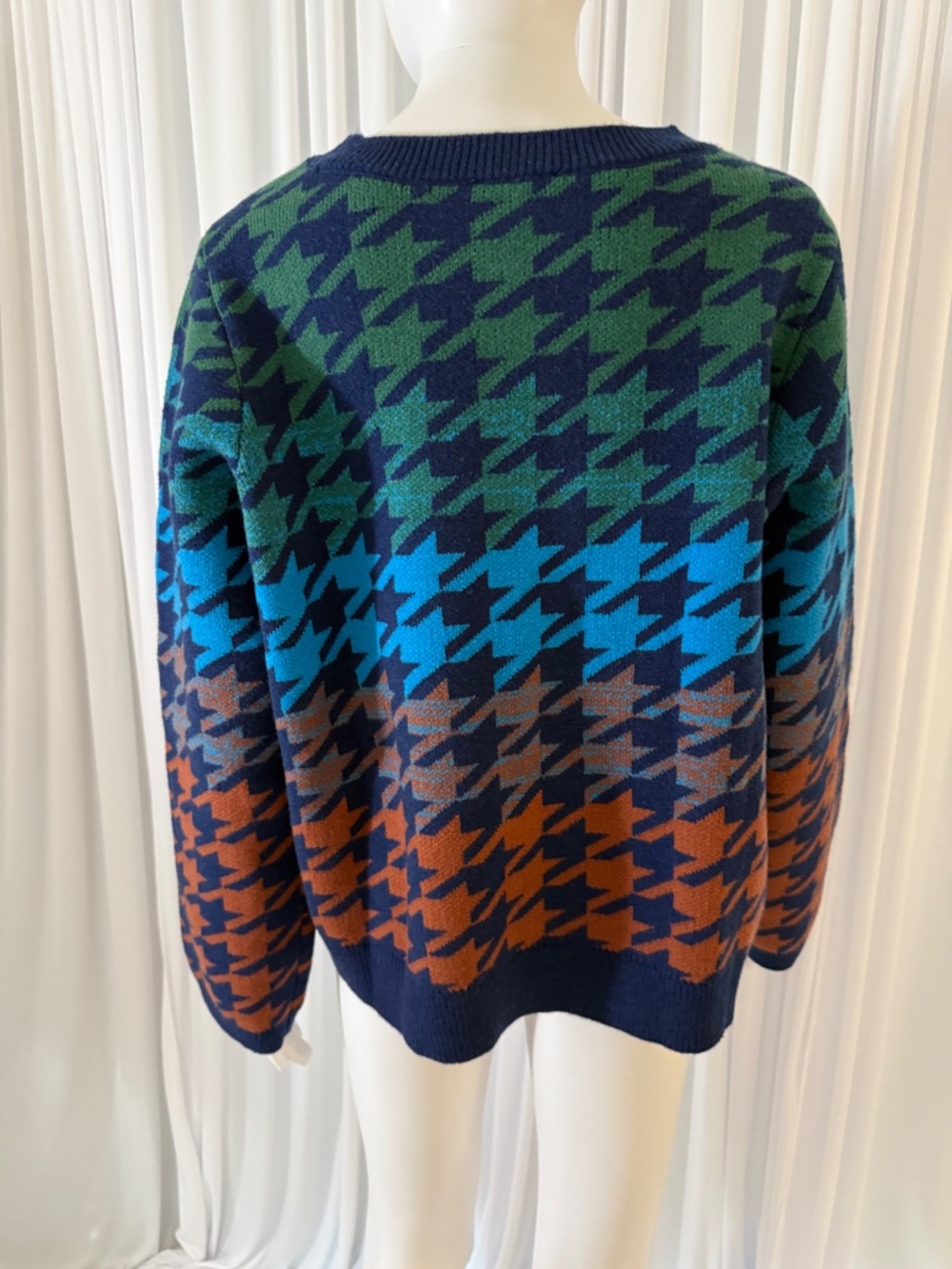 G by Giuliana Black Label Multicolor Houndstooth Sweater – Size 1X – NWOT - Picture 6 of 16